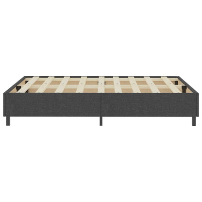 Cama boxspring 140x200 cm tecido cinzento