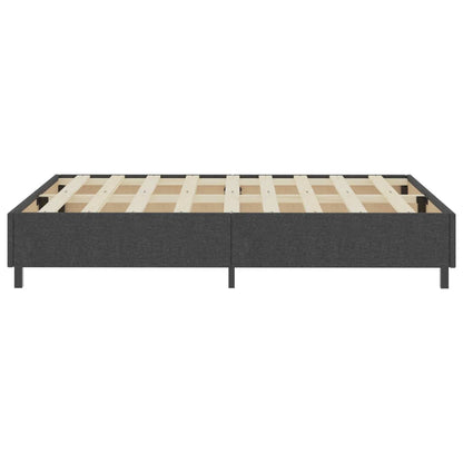 Cama boxspring 160x200 cm tecido cinzento