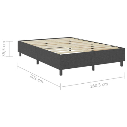 Cama boxspring 160x200 cm tecido cinzento