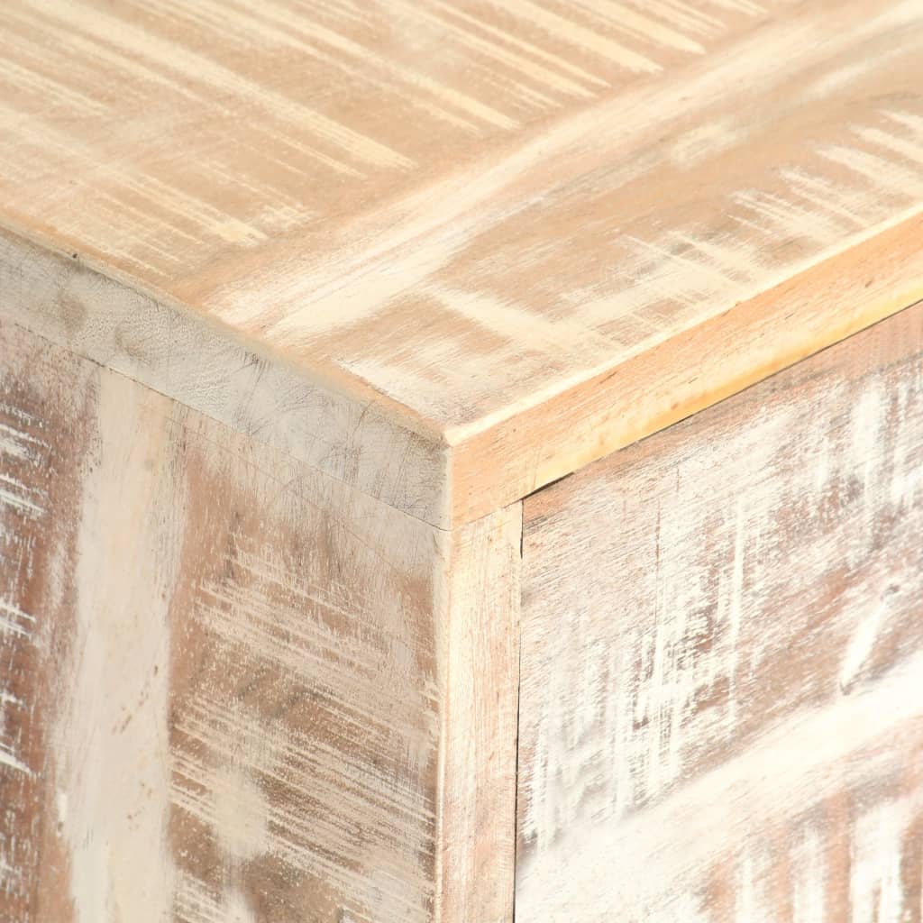 Móvel de TV de madeira de acácia maciça branco