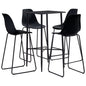 5 pcs conjunto de bar plástico preto