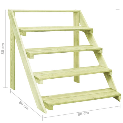 Suporte para plantas 80x80x80 cm madeira de pinho impregnada