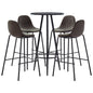 5 pcs conjunto de bar tecido cinzento-escuro
