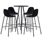 5 pcs conjunto de bar tecido preto