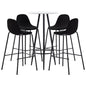 5 pcs conjunto de bar tecido preto