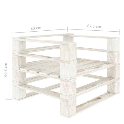 Poltrona de paletes para jardim madeira branco