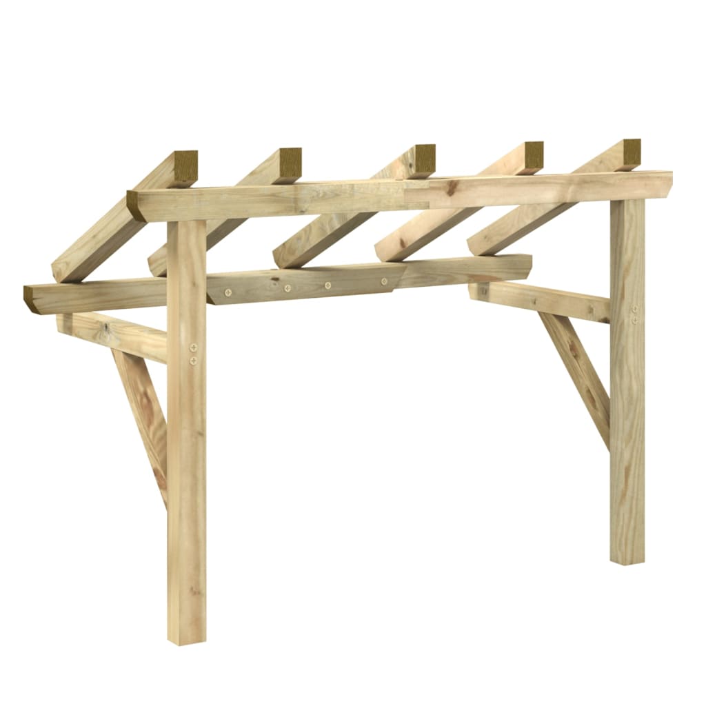 Toldo para porta 150x100x100 cm madeira de pinho maciça