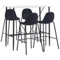 5 pcs conjunto de bar tecido preto