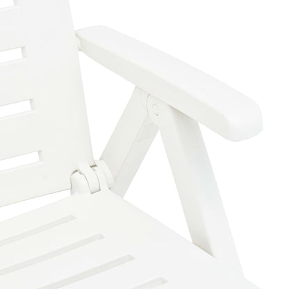Espreguiçadeira dobrável plástico branco