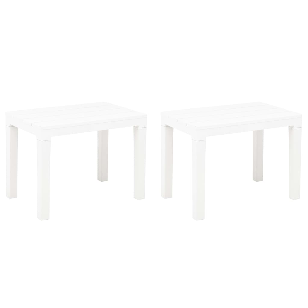 Bancos de jardim 2 pcs plástico branco