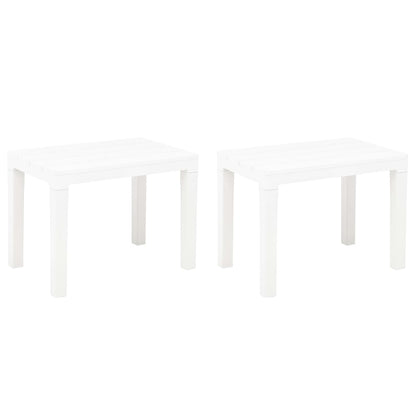 Bancos de jardim 2 pcs plástico branco