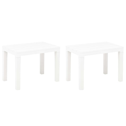 Bancos de jardim 2 pcs plástico branco