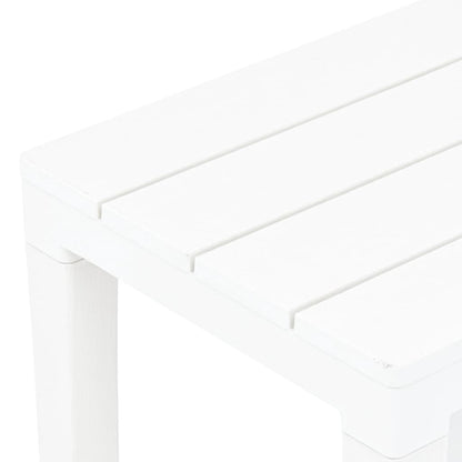 Bancos de jardim 2 pcs plástico branco