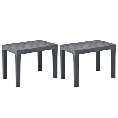 Bancos de jardim 2 pcs plástico antracite