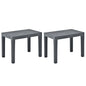 Bancos de jardim 2 pcs plástico antracite