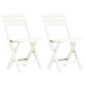 Cadeiras de jardim dobráveis 2 pcs plástico branco