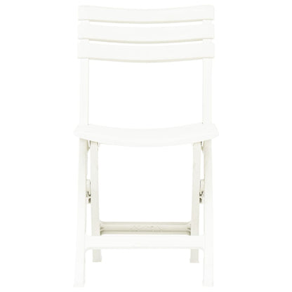 Cadeiras de jardim dobráveis 2 pcs plástico branco