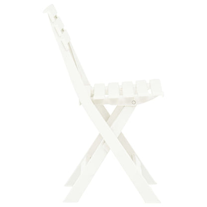 Cadeiras de jardim dobráveis 2 pcs plástico branco