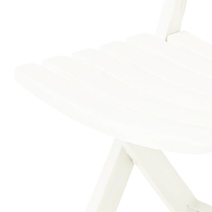 Cadeiras de jardim dobráveis 2 pcs plástico branco