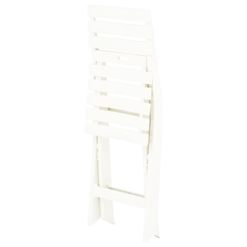 Cadeiras de jardim dobráveis 2 pcs plástico branco