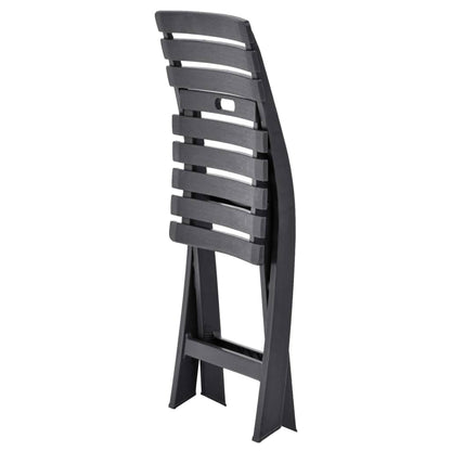 Cadeiras de jardim dobráveis 2 pcs plástico antracite