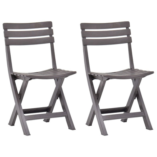 Cadeiras de jardim dobráveis 2 pcs plástico moca