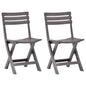 Cadeiras de jardim dobráveis 2 pcs plástico moca