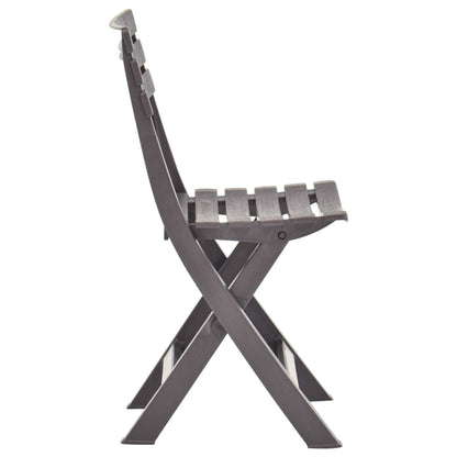 Cadeiras de jardim dobráveis 2 pcs plástico moca