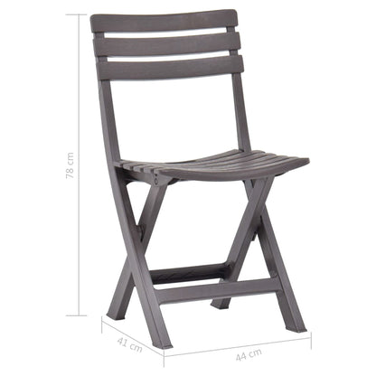 Cadeiras de jardim dobráveis 2 pcs plástico moca