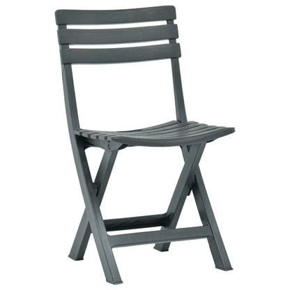 Cadeiras de jardim dobráveis 2 pcs plástico verde