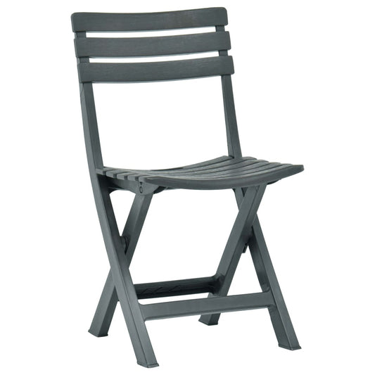 Cadeiras de jardim dobráveis 2 pcs plástico verde