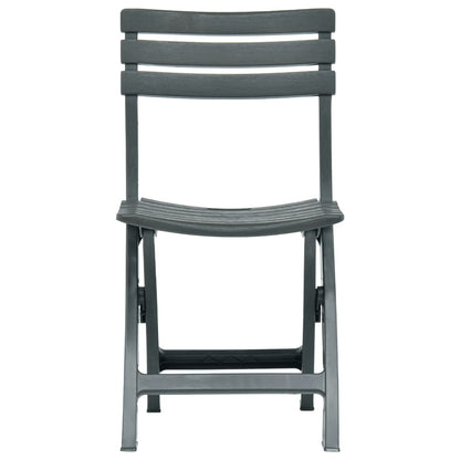 Cadeiras de jardim dobráveis 2 pcs plástico verde