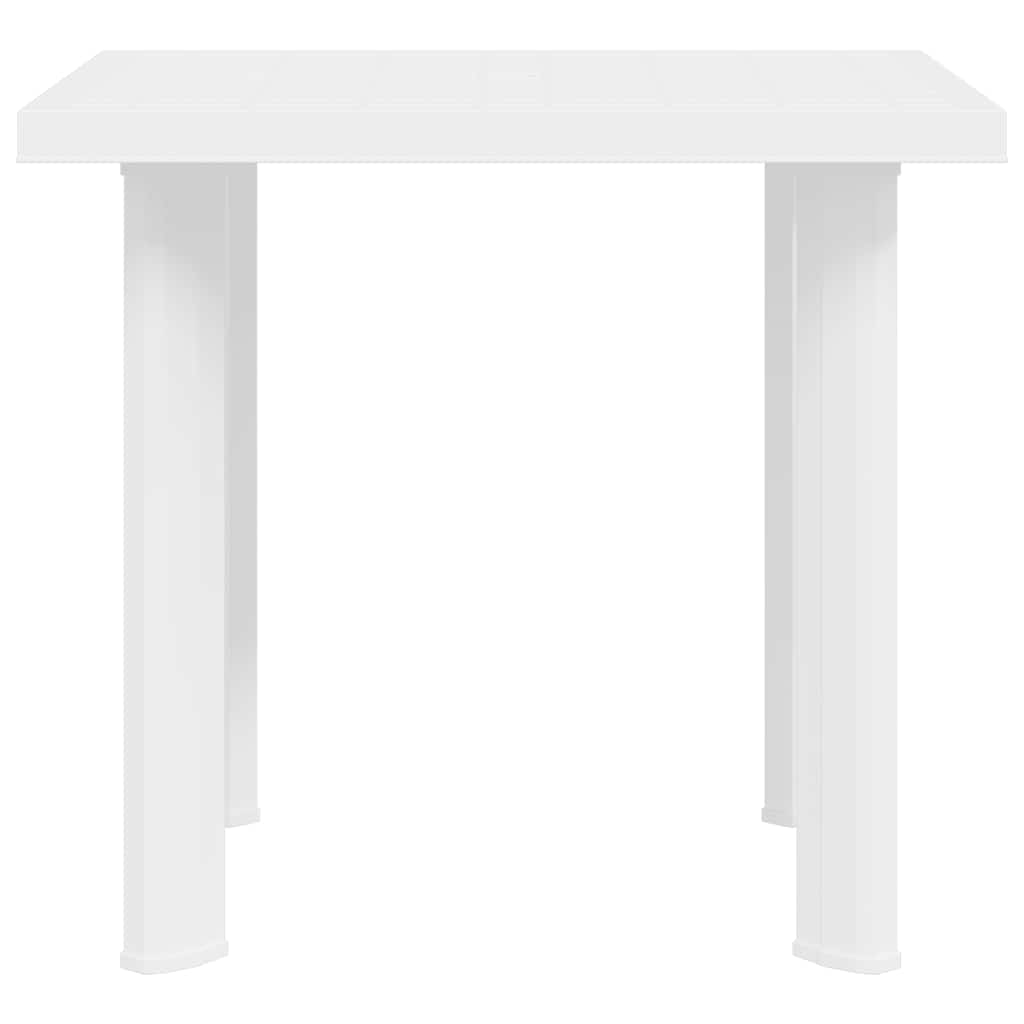 Mesa de jardim 80x75x72 cm plástico branco