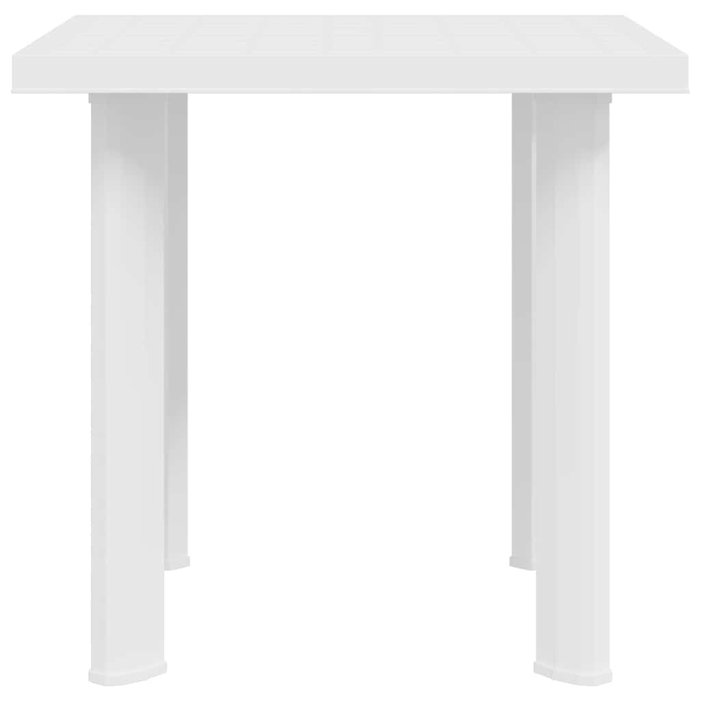 Mesa de jardim 80x75x72 cm plástico branco