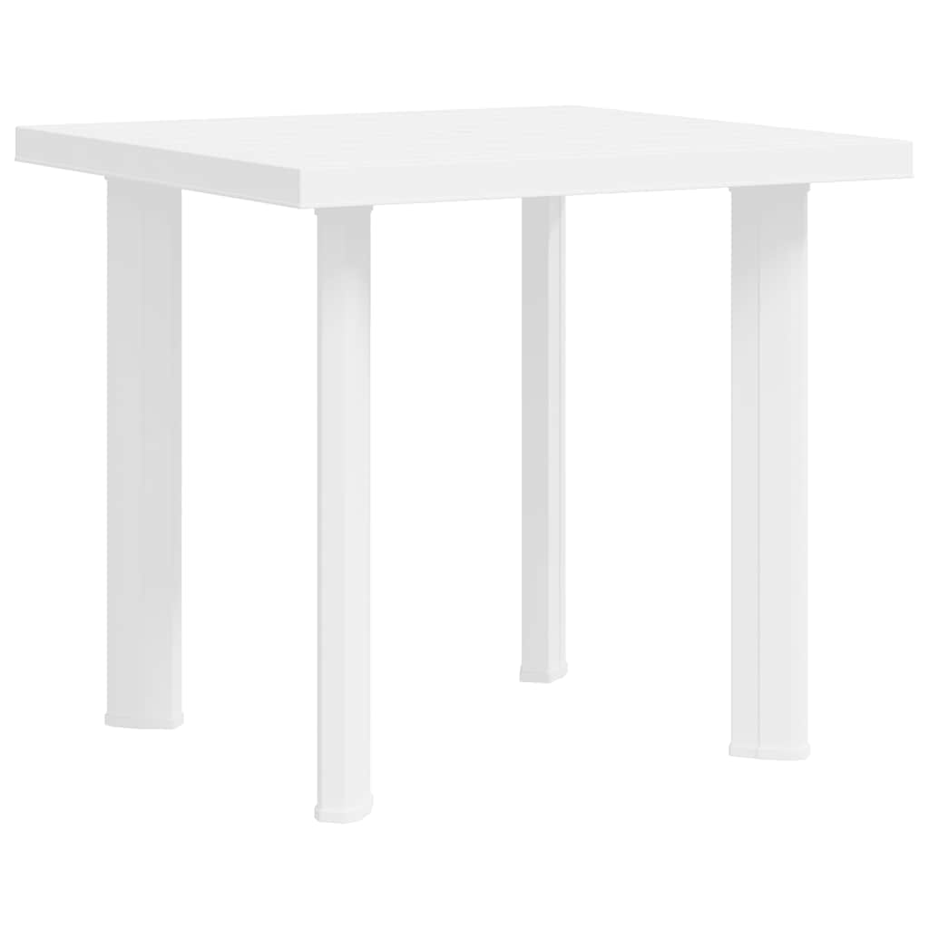 Mesa de jardim 80x75x72 cm plástico branco