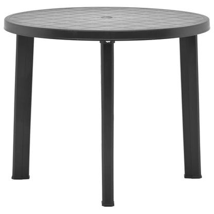 Mesa de jardim 89 cm plástico antracite