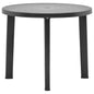 Mesa de jardim 89 cm plástico antracite