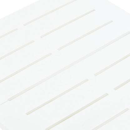 Mesa de jardim dobrável 45x43x50 cm plástico branco