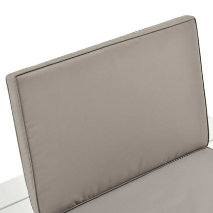 Cadeira lounge de jardim com almofadão plástico branco