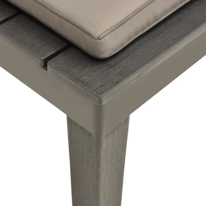 Cadeira lounge de jardim com almofadão plástico antracite