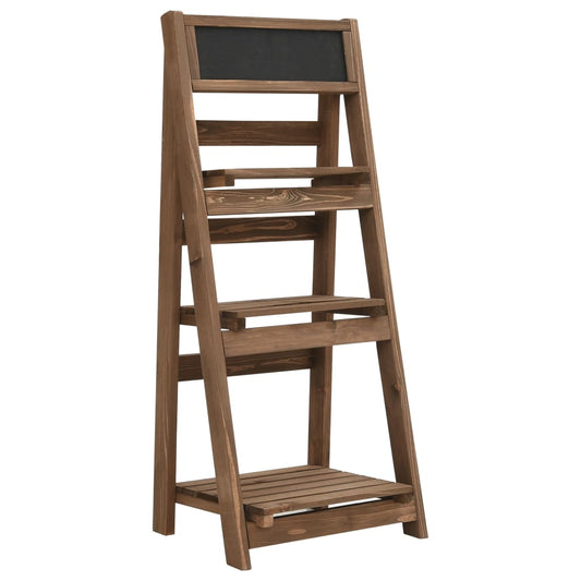 Suporte plantas c/ quadro-negro 3 prateleiras 40x30x90 cm abeto