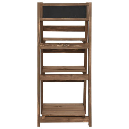 Suporte plantas c/ quadro-negro 3 prateleiras 40x30x90 cm abeto