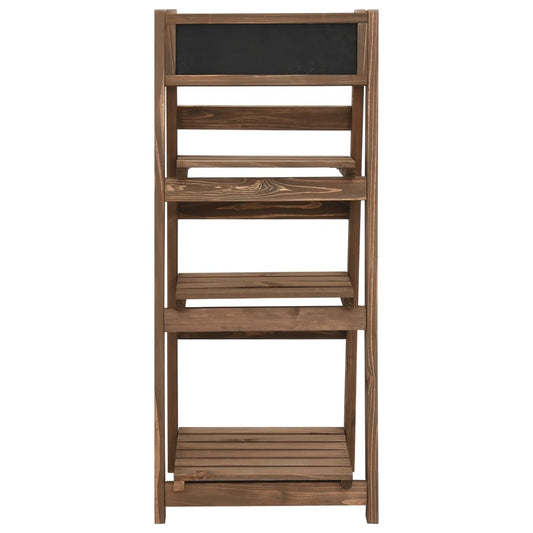 Suporte plantas c/ quadro-negro 3 prateleiras 40x30x90 cm abeto