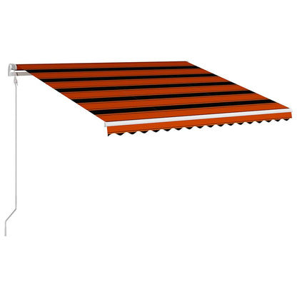 Toldo retrátil automático 400x300 cm laranja e castanho