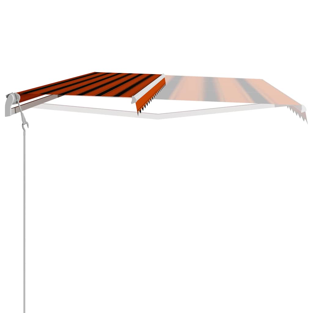 Toldo retrátil automático 400x300 cm laranja e castanho