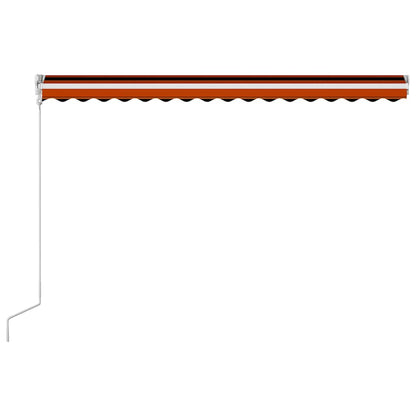 Toldo retrátil automático 400x300 cm laranja e castanho