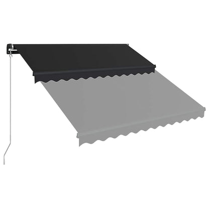Toldo retrátil manual c/ LED 350x250 cm antracite