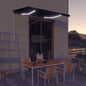 Toldo retrátil manual c/ LED 350x250 cm antracite