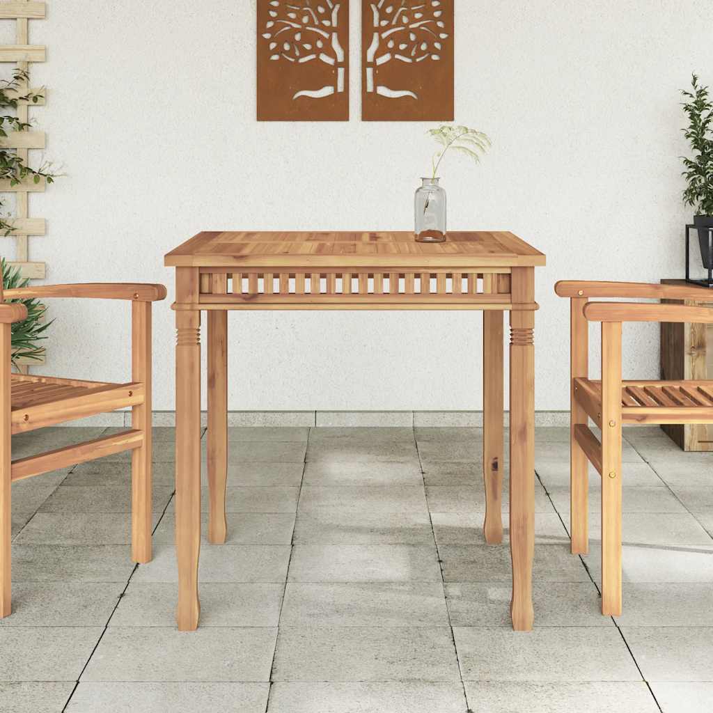 Mesa de jantar para jardim 80x80x80 cm madeira de teca maciça