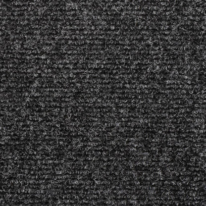 Tapetes de escada autoadesivos 15 peças 65x21x4 cm cinza com borda retangular